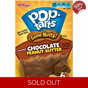 Pop Tarts Gone Nutty Chocolate Peanut Butter 6-Pack 10.5oz 300g